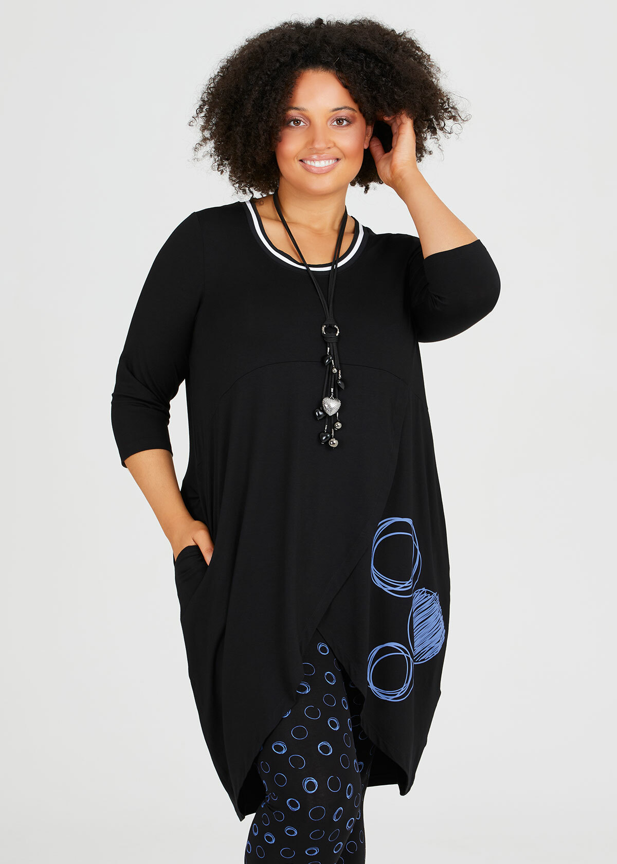 Natural Take Me 3/4 Sleeve Tunic