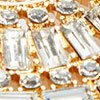Gold Deco Crystal Earrings, gold, swatch