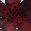 Short Resin Flower Necklace, red/black, swatch