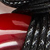 Red Resin Heart Necklace, red/black, swatch