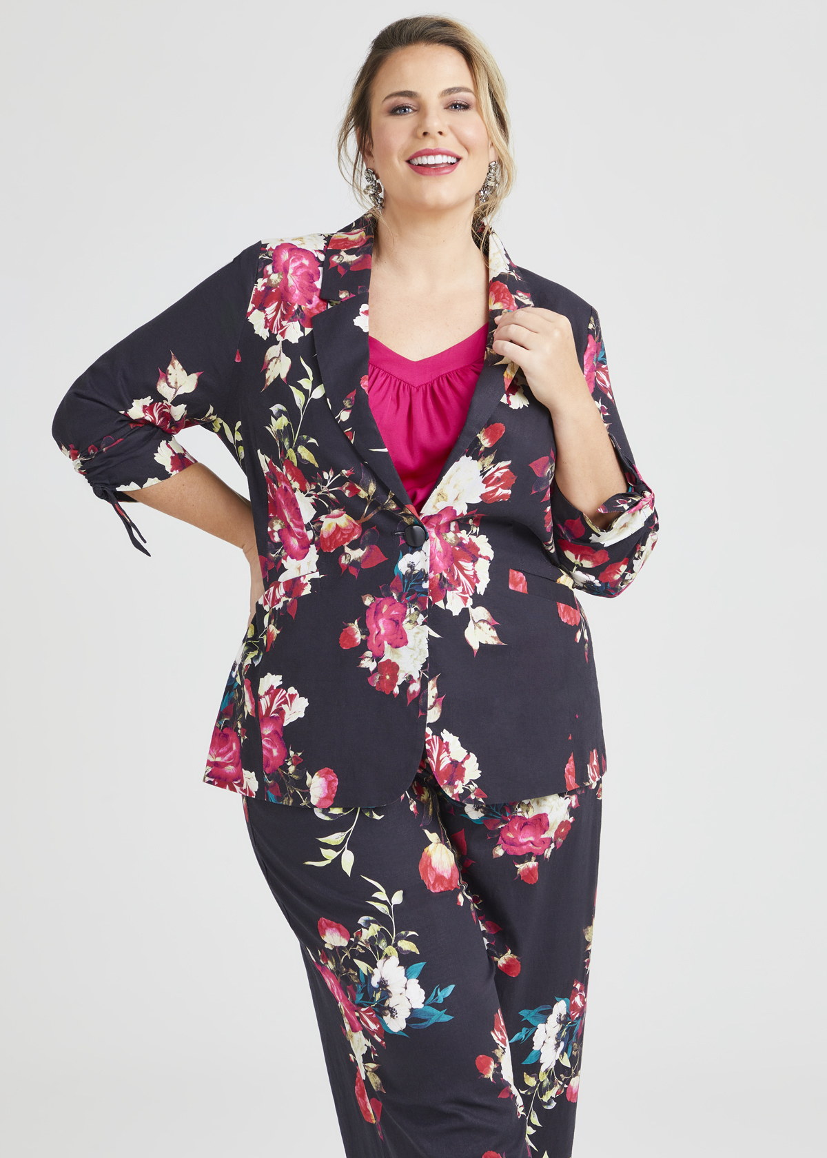 Wild Rose Linen Lined Jacket