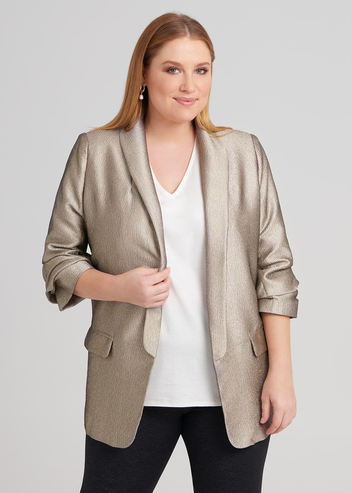3/4 Sleeve Relaxed Jacket