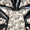 Leo Earrings, silver/black, swatch