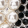Walk The Dog Brooch, black/pearl, swatch