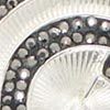 Crusted Coil Necklace, black/silver, swatch