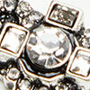 Silver Crystal Earrings, silver, swatch