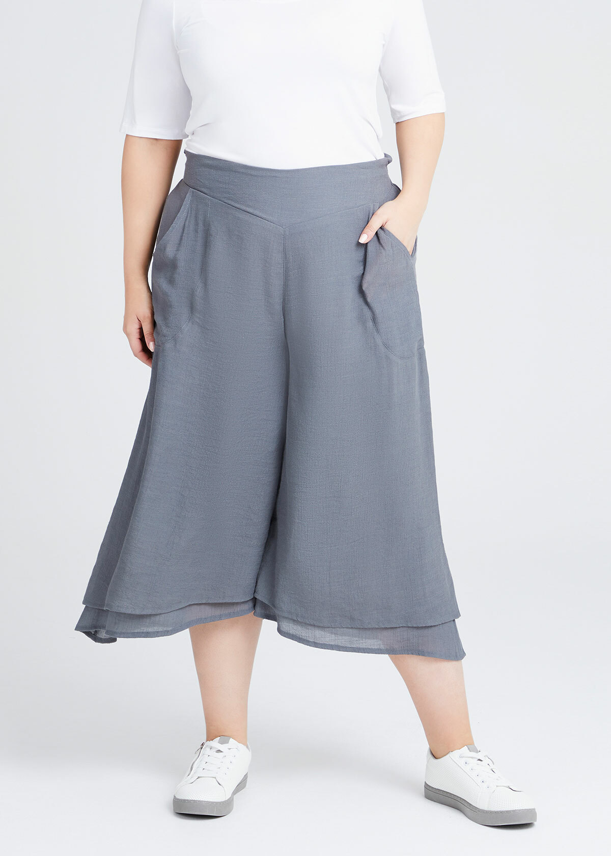 Natural Layered Crop Pant