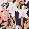 Natural Floral Trim Top, print, swatch