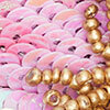 Sequin Flower Brooch, pink/gold, swatch