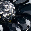 Glam Flower Necklace, black, swatch
