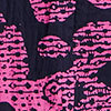 Cotton Floral Pop Dress, navy/hot pink, swatch