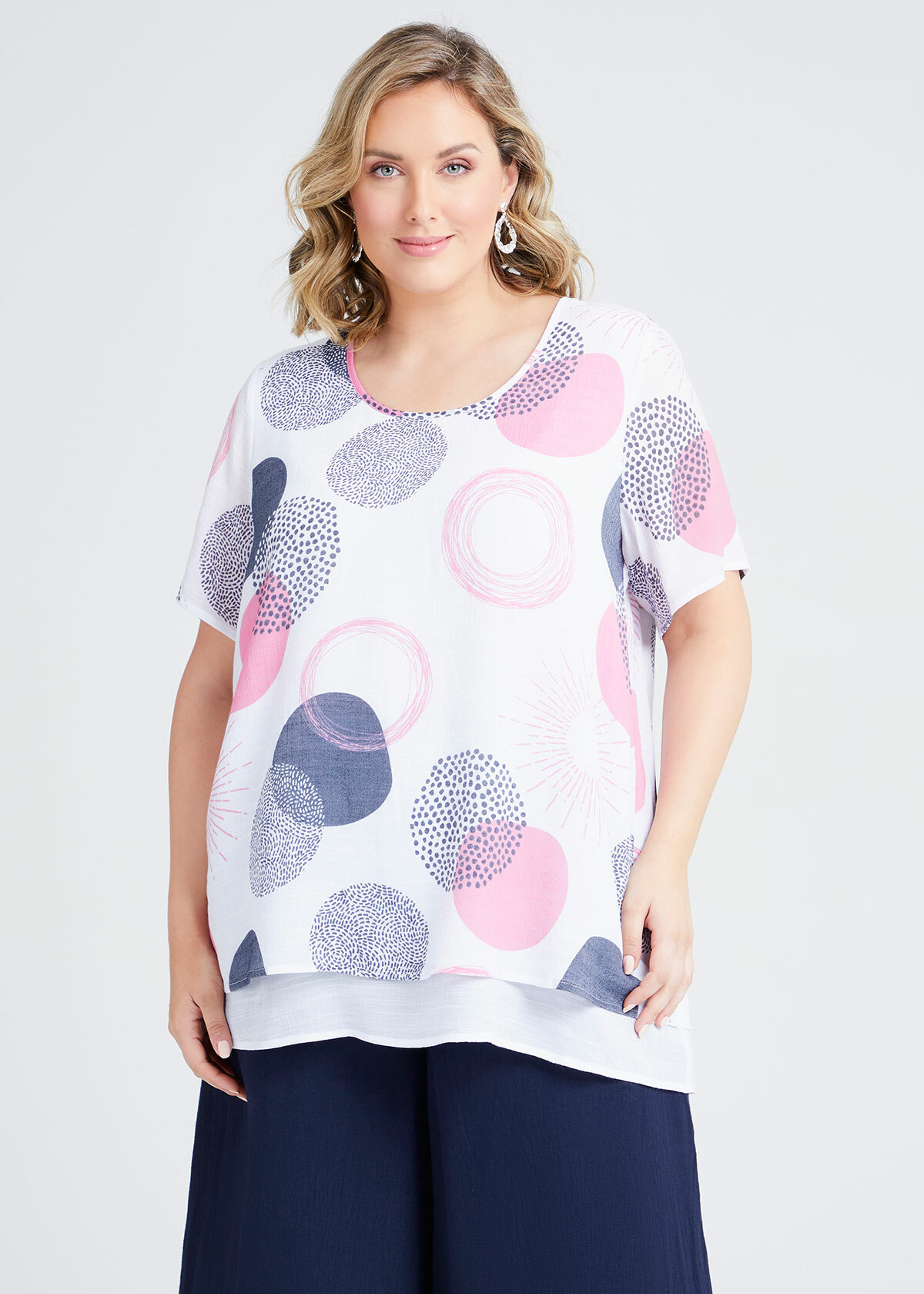 Natural Collage Layered Top