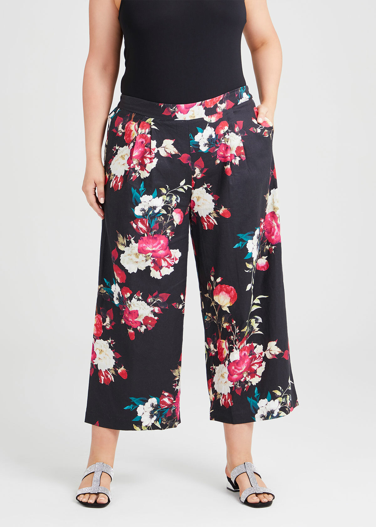 Wild Rose Linen Wide Pant