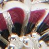 Iris Crystal Earrings, fuchsia/black/silver, swatch