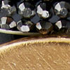 Crystal Disc Necklace, black/gold/silver, swatch