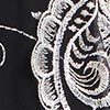 Short Sleeve Embroidery Top, platinum/black, swatch