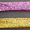 Set of 2 Metallic Shoe Laces, pink/gold, swatch