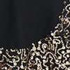 Sequin Trim Cape, black/gold, swatch