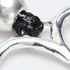 Multi Heart Necklace, silver/black, swatch